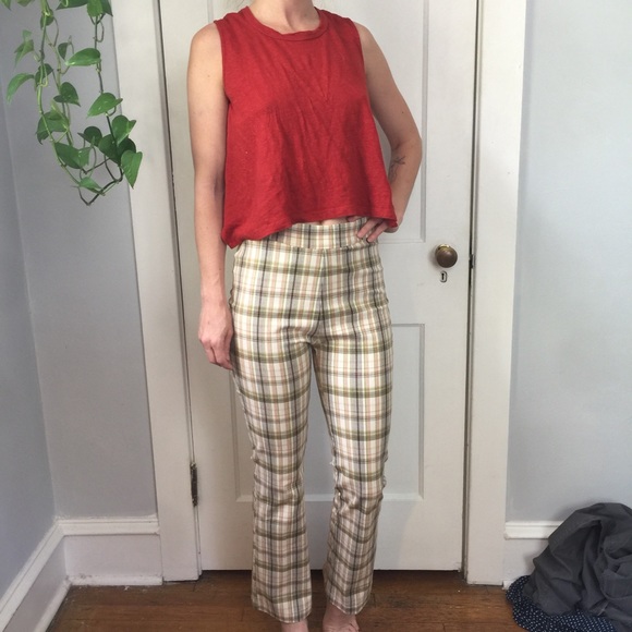 Urban Outfitters Plaid Retro High Waisted Pants - Picture 2 of 8